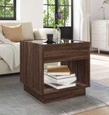 VidaXL Salontafel met Infinity LED 50x50x50 cm bruin eikenkleurig