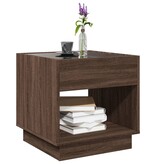 VidaXL Salontafel met Infinity LED 50x50x50 cm bruin eikenkleurig