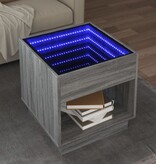 VidaXL Salontafel met Infinity LED 50x50x50 cm grijs sonoma eikenkleur
