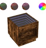 VidaXL Salontafel met Infinity LED 50x50x50 cm gerookt eikenkleurig