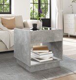 VidaXL Salontafel met Infinity LED 50x50x50 cm betongrijs