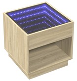 VidaXL Salontafel met Infinity LED 50x50x50 cm sonoma eikenkleurig