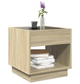 VidaXL Salontafel met Infinity LED 50x50x50 cm sonoma eikenkleurig
