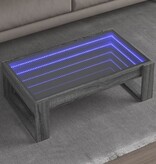 VidaXL Salontafel met Infinity LED 90x53x30 cm grijs sonoma eikenkleur