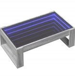 VidaXL Salontafel met Infinity LED 90x53x30 cm grijs sonoma eikenkleur