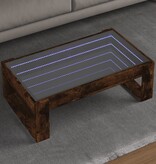 VidaXL Salontafel met Infinity LED 90x53x30 cm gerookt eikenkleurig