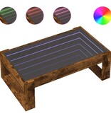 VidaXL Salontafel met Infinity LED 90x53x30 cm gerookt eikenkleurig