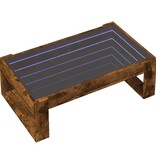 VidaXL Salontafel met Infinity LED 90x53x30 cm gerookt eikenkleurig