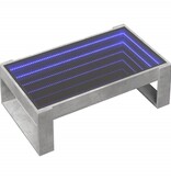 VidaXL Salontafel met Infinity LED 90x53x30 cm betongrijs