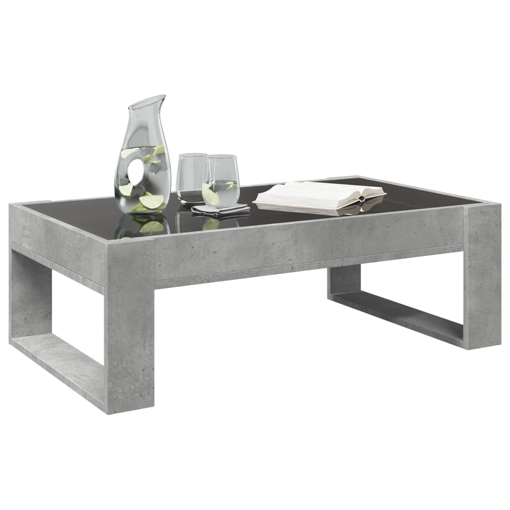 VidaXL Salontafel met Infinity LED 90x53x30 cm betongrijs