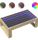 VidaXL Salontafel met Infinity LED 90x53x30 cm sonoma eikenkleurig