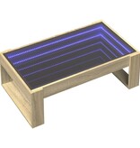 VidaXL Salontafel met Infinity LED 90x53x30 cm sonoma eikenkleurig