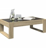 VidaXL Salontafel met Infinity LED 90x53x30 cm sonoma eikenkleurig