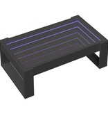 VidaXL Salontafel met Infinity LED 90x53x30 cm zwart