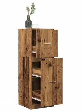 VidaXL Apothekerskast 40x41x118 cm bewerkt hout oud houtkleurig