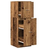 VidaXL Apothekerskast 40x41x118 cm bewerkt hout oud houtkleurig