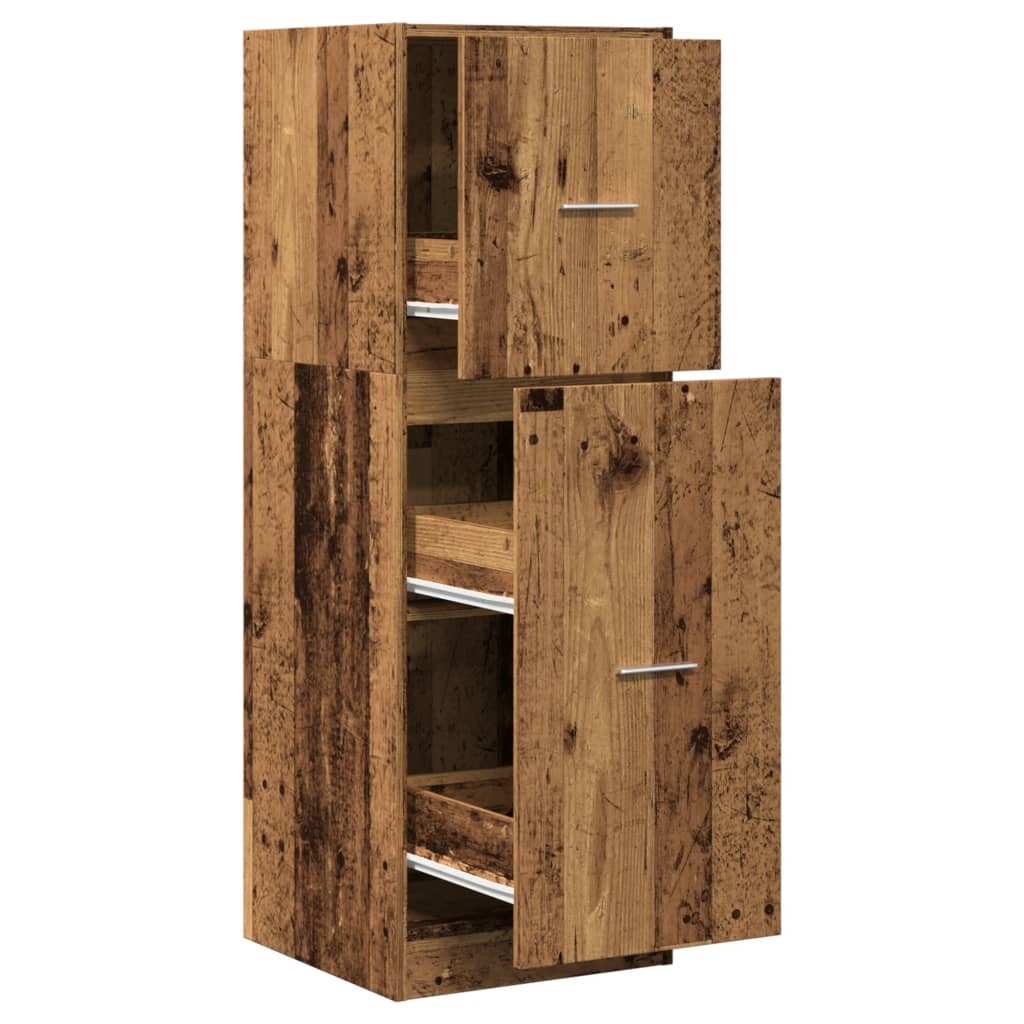 VidaXL Apothekerskast 40x41x118 cm bewerkt hout oud houtkleurig