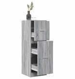 VidaXL Apothekerskast 40x41x118 cm bewerkt hout grijs sonoma eiken