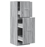 VidaXL Apothekerskast 40x41x118 cm bewerkt hout grijs sonoma eiken