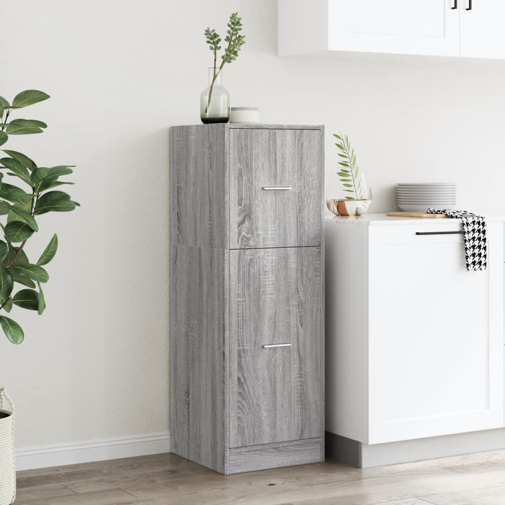 VidaXL Apothekerskast 40x41x118 cm bewerkt hout grijs sonoma eiken