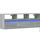 VidaXL Tv-wandmeubel met LED-verlichting 130x31x45 cm grijs sonoma