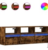 VidaXL Tv-wandmeubel met LED-verlichting 130x31x45 cm gerookt eiken
