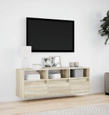 VidaXL Tv-wandmeubel met LED-verlichting 130x31x45 cm sonoma eiken