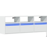 VidaXL Tv-wandmeubel met LED-verlichting 130x31x45 cm wit