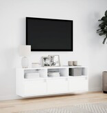 VidaXL Tv-wandmeubel met LED-verlichting 130x31x45 cm wit