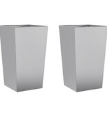 VidaXL Plantenbakken 2 st 45x45x75 cm gegalvaniseerd staal