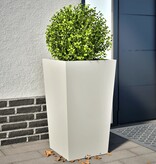 VidaXL Plantenbakken 2 st 45x45x75 cm staal wit
