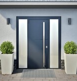 VidaXL Plantenbakken 2 st 45x45x75 cm staal wit