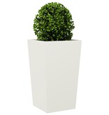 VidaXL Plantenbakken 2 st 45x45x75 cm staal wit