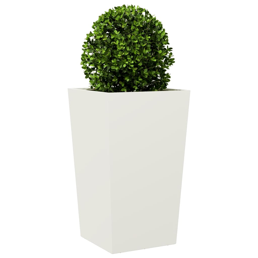VidaXL Plantenbakken 2 st 45x45x75 cm staal wit