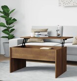 VidaXL Salontafel 80x50,5x41,5 cm bewerkt hout bruin eikenkleur