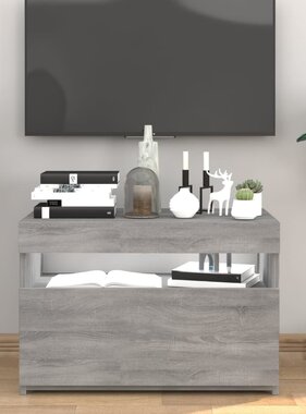 VidaXL Tv-meubel met LED-verlichting 60x35x40 cm grijs sonoma eiken