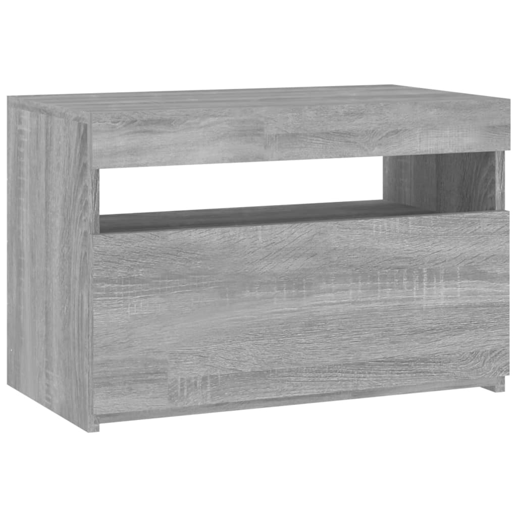 VidaXL Tv-meubel met LED-verlichting 60x35x40 cm grijs sonoma eiken
