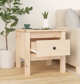 VidaXL Bijzettafels 2 st 40x40x39 cm massief grenenhout