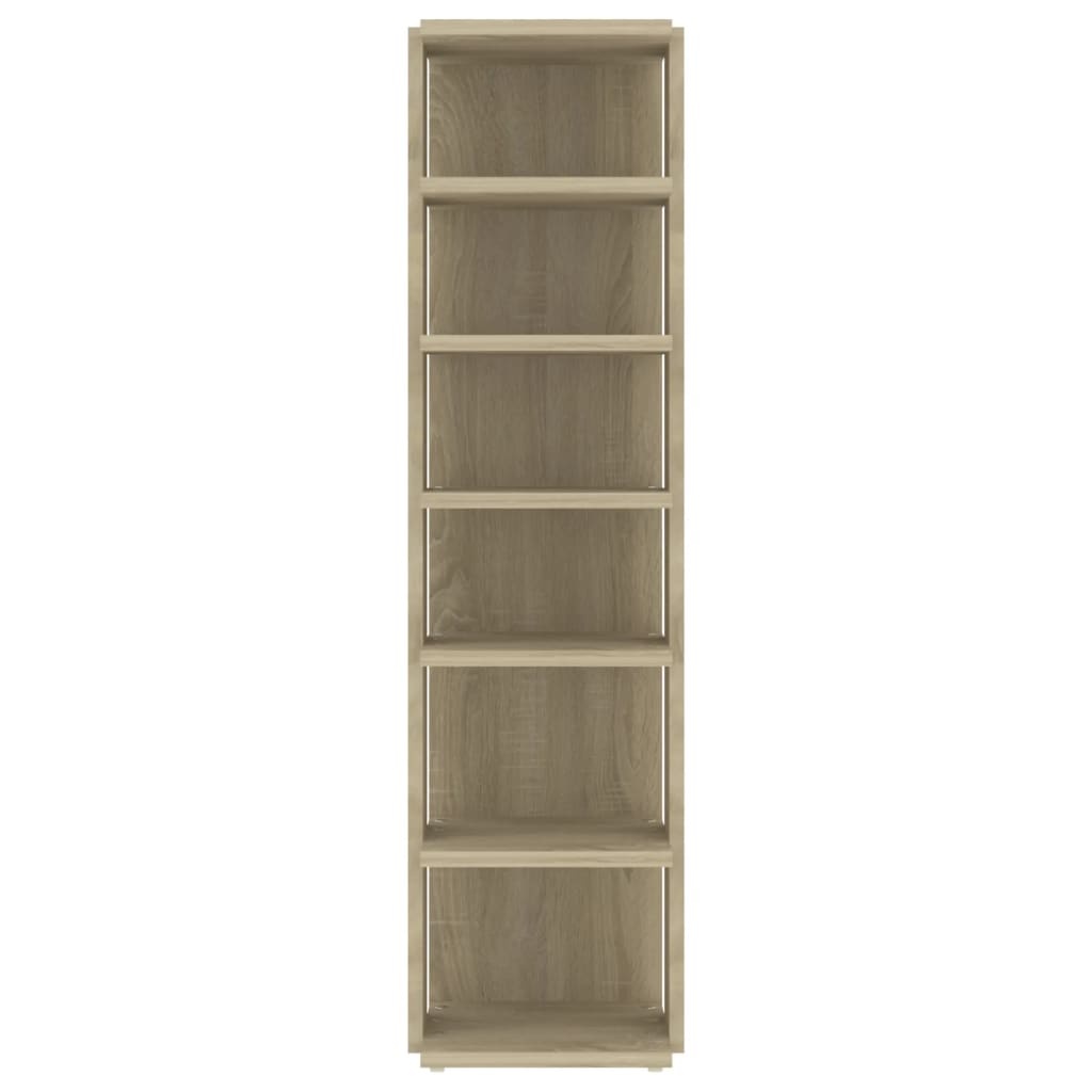 VidaXL Schoenenkasten 2 st 27,5x27x102 cm sonoma eikenkleurig