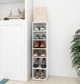 VidaXL Schoenenkast 27,5x27x102 cm bewerkt hout wit