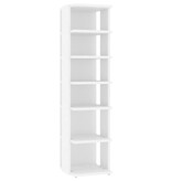 VidaXL Schoenenkast 27,5x27x102 cm bewerkt hout wit