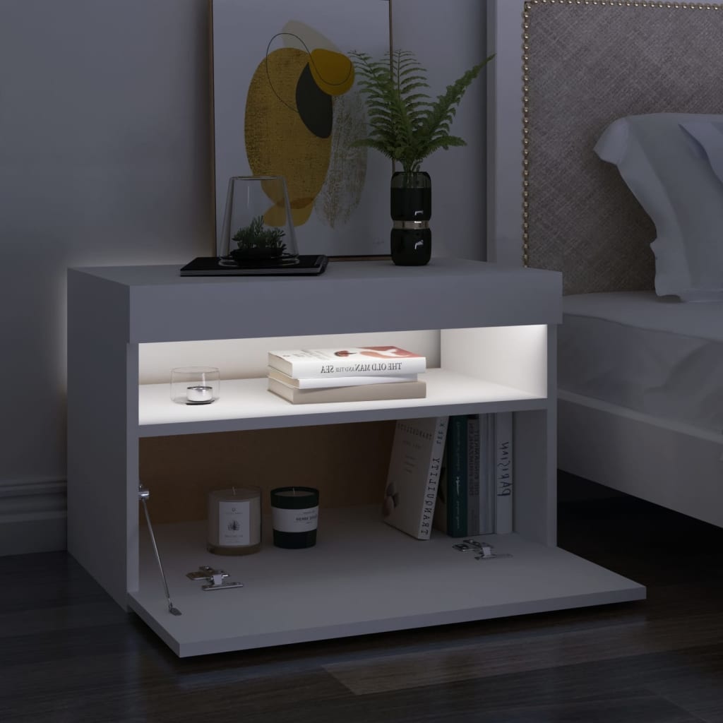 VidaXL Tv-meubel met LED-verlichting 60x35x40 cm zwart