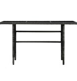 VidaXL 4-delige Loungeset met kussens poly rattan grijs