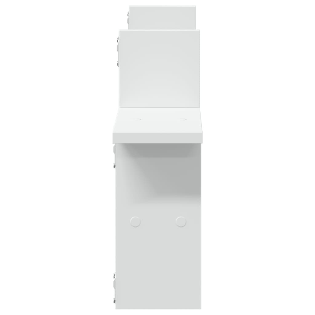 VidaXL Wandschappen 2 st 38x12x38 cm bewerkt hout wit