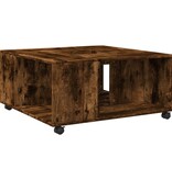 VidaXL Salontafel 80x80x40 cm bewerkt hout gerookt eikenkleurig