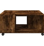 VidaXL Salontafel 80x80x40 cm bewerkt hout gerookt eikenkleurig