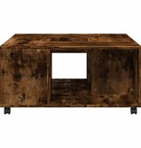 VidaXL Salontafel 80x80x40 cm bewerkt hout gerookt eikenkleurig