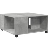 VidaXL Salontafel 80x80x40 cm bewerkt hout betongrijs