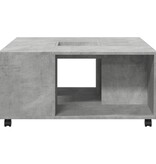 VidaXL Salontafel 80x80x40 cm bewerkt hout betongrijs