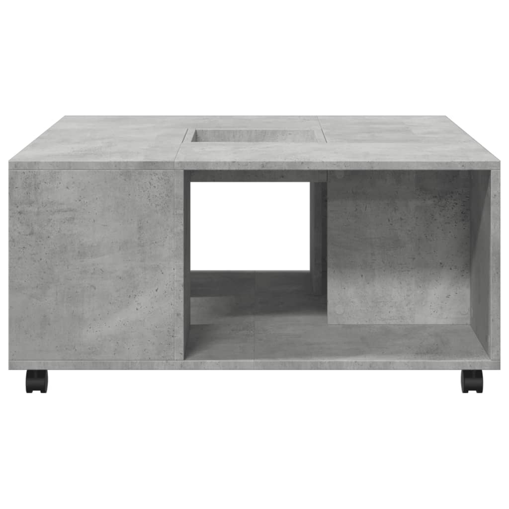 VidaXL Salontafel 80x80x40 cm bewerkt hout betongrijs